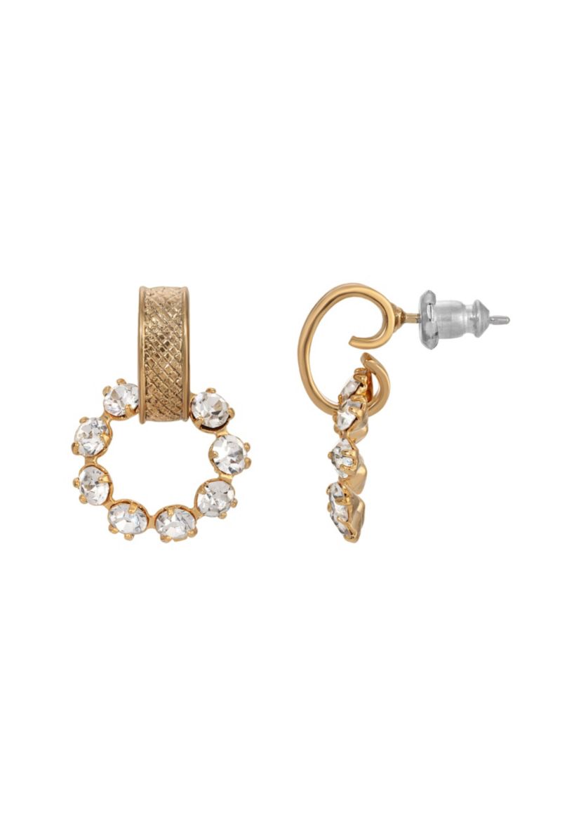 Crystal Front Facing Hoop Earring