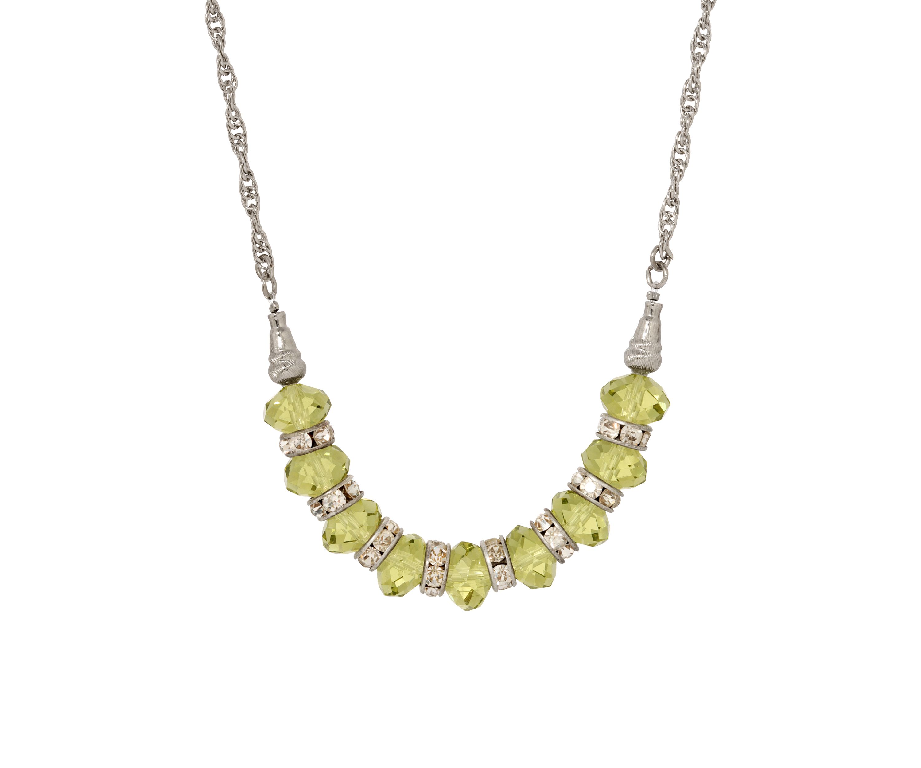 Glass Bead Necklace 16" Adj.