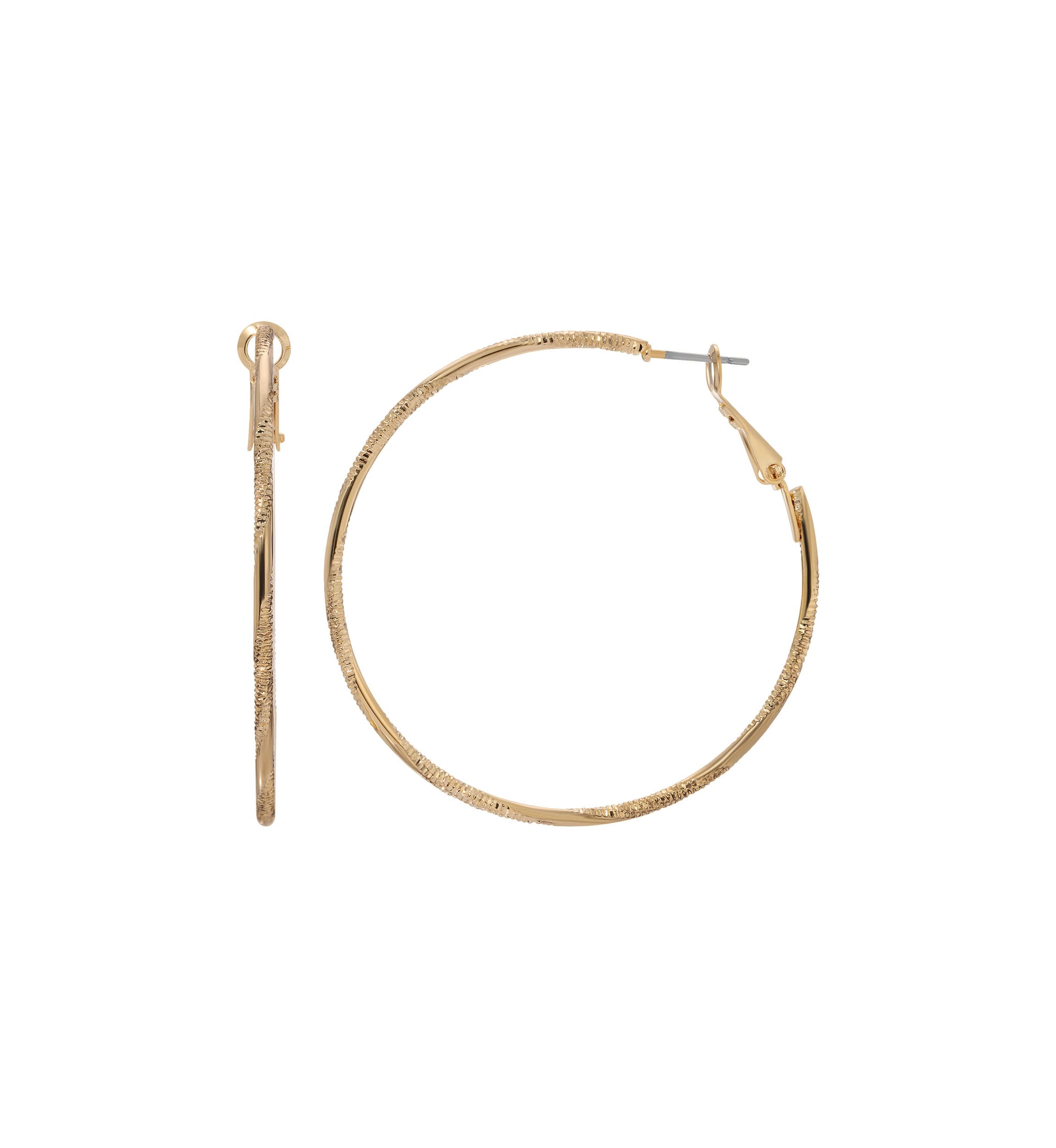 Thin Click Back Hoop Earrings