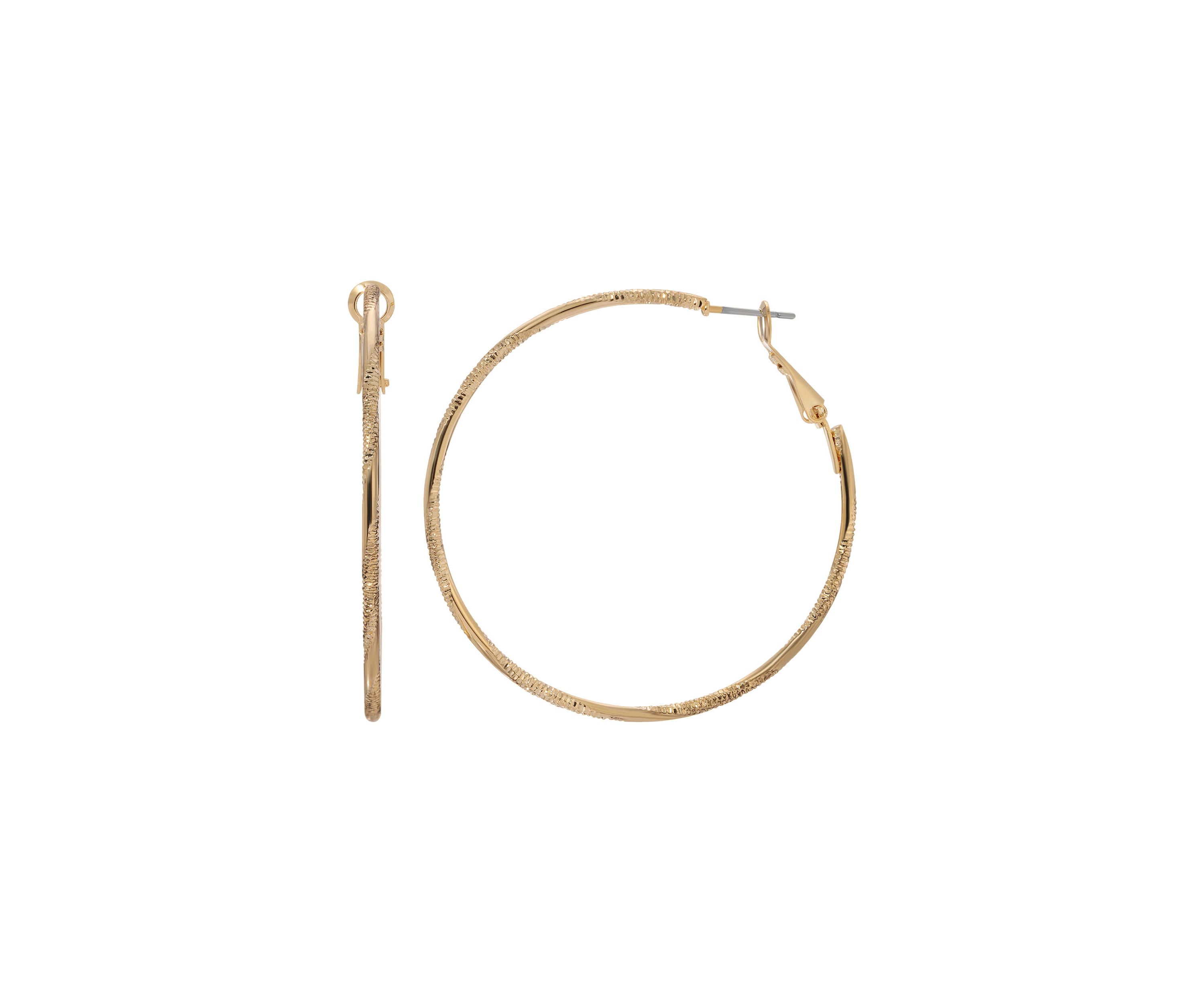 Thin Click Back Hoop Earrings