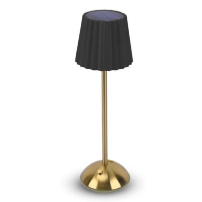 Bell + Howell By Design Rechargeable Solar Powered Wide Pleated Table Lamp