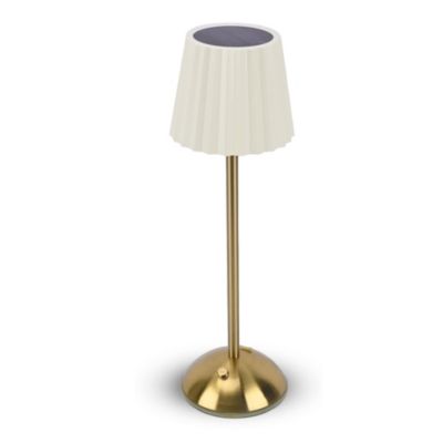 Bell + Howell By Design Rechargeable Solar Powered Wide Pleated Table Lamp