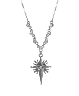 Symbols of Faith Crystal Star of Bethlehem Necklace 16" Adj