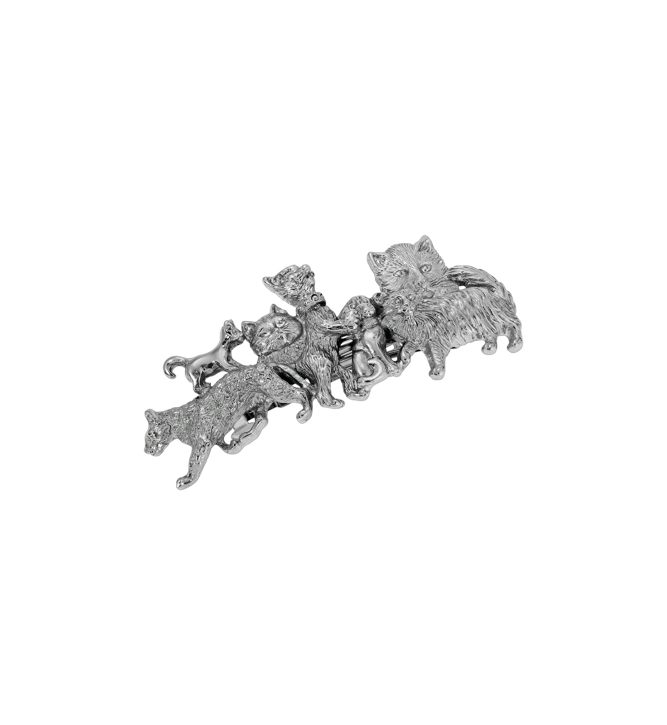 Pewter Cat Hair Barrette