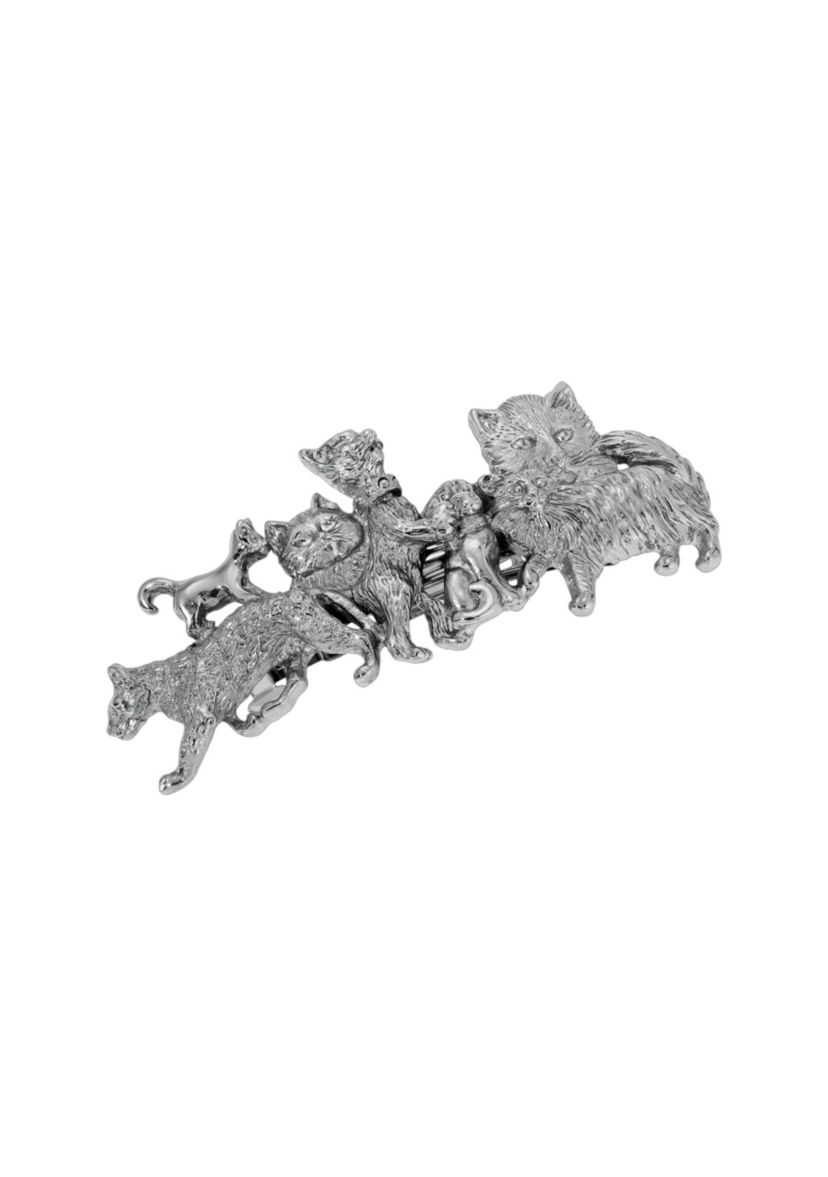 Pewter Cat Hair Barrette