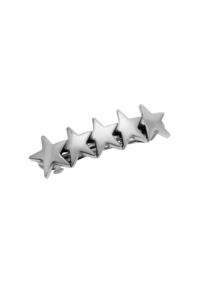 Silver Tone Star Hair Barrette