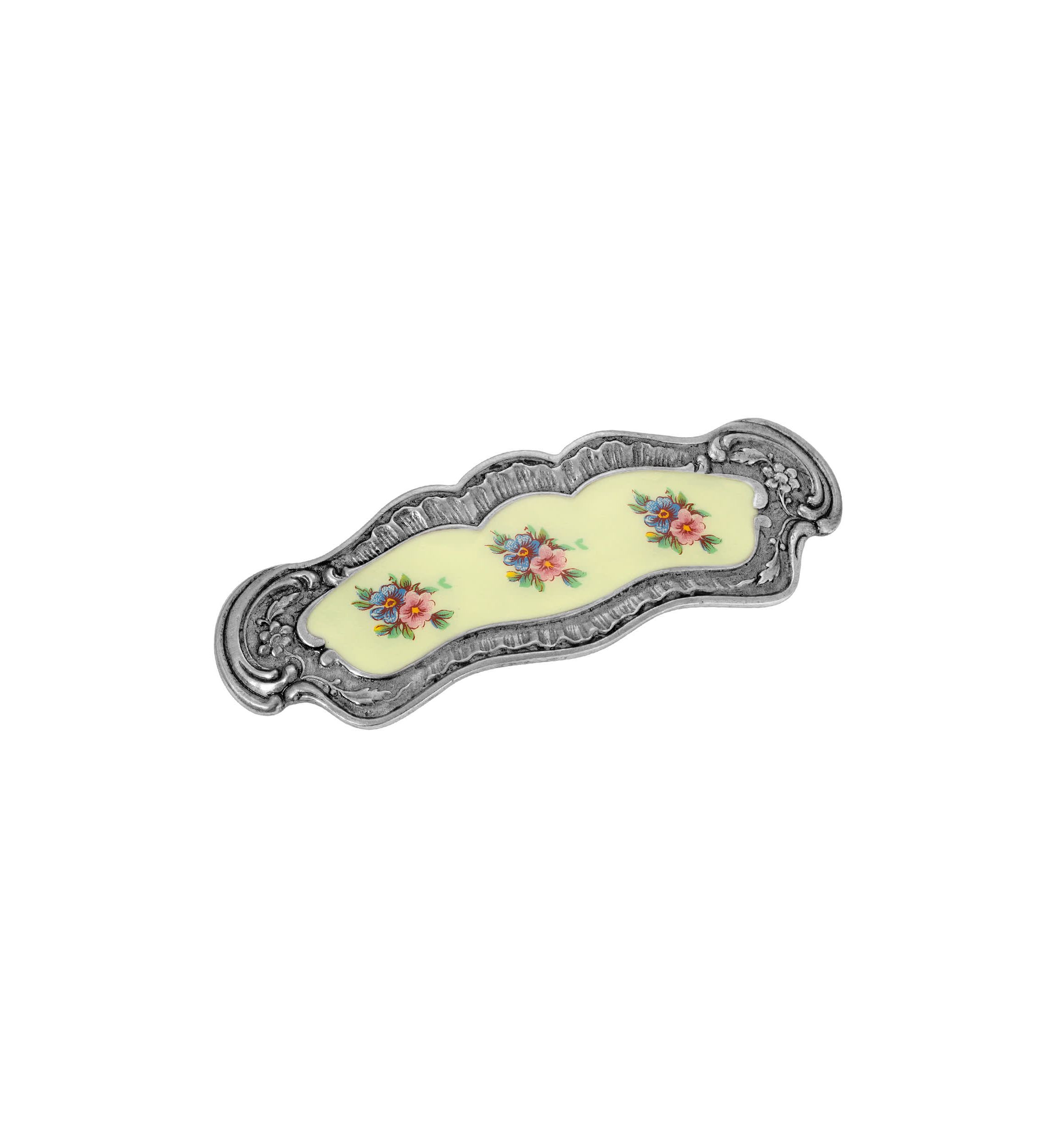 Yellow Flowers Hand Enamel Hair Barrette
