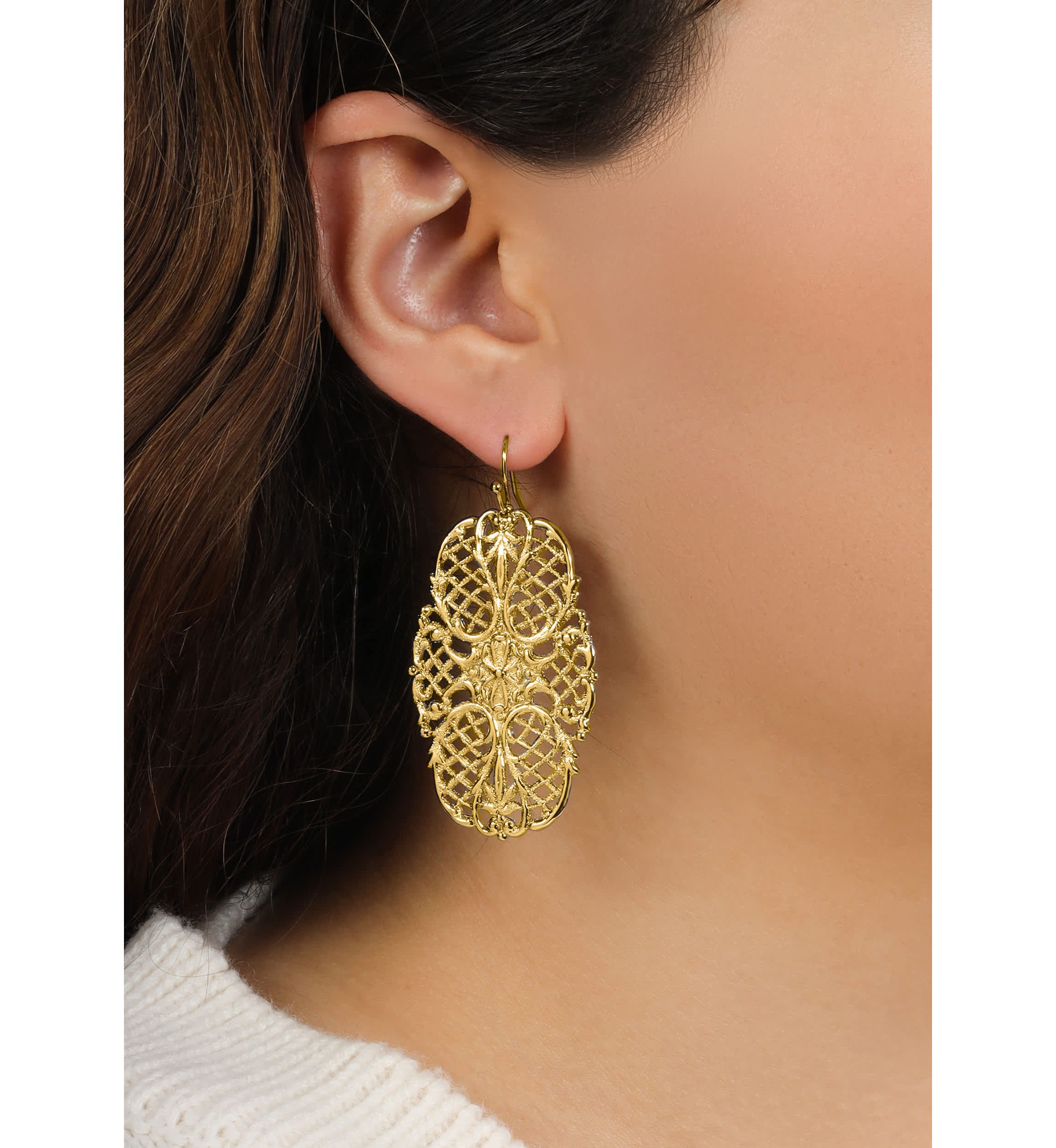 Fancy Filigree Drop Earrings