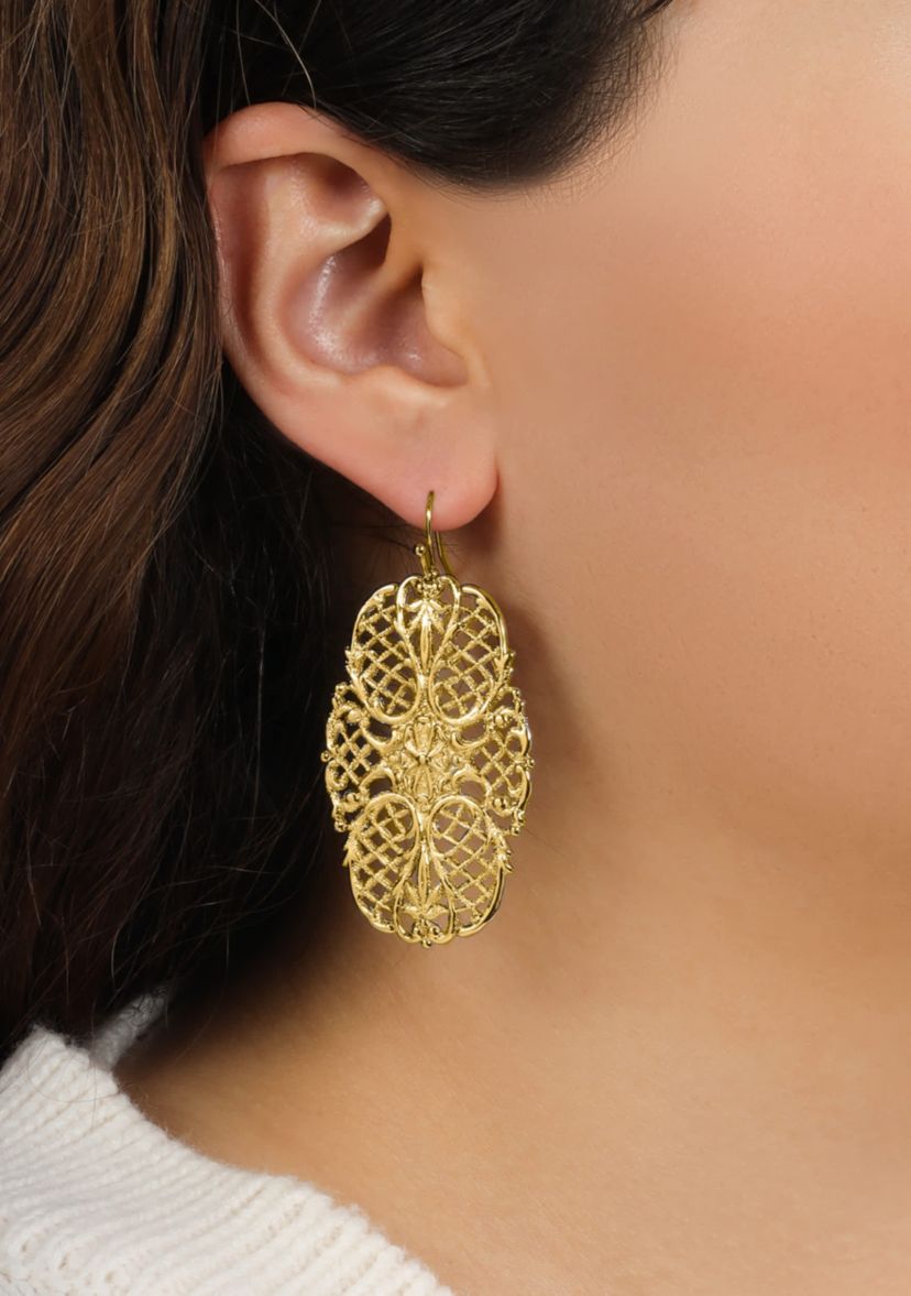 Fancy Filigree Drop Earrings