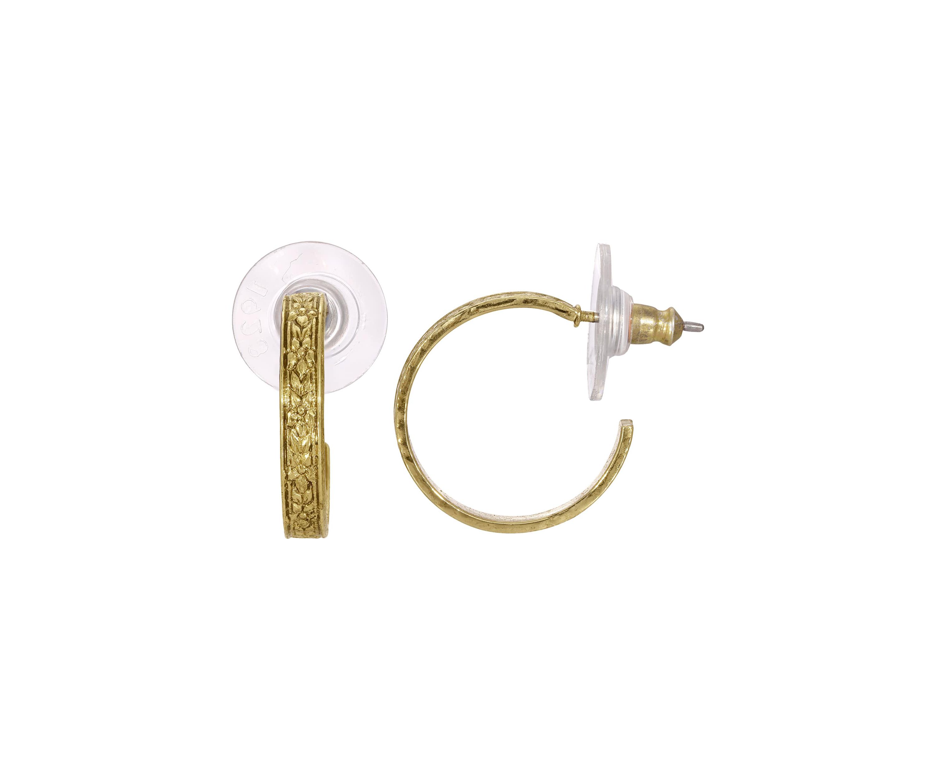 Gold-Tone Small Hoop Earrings
