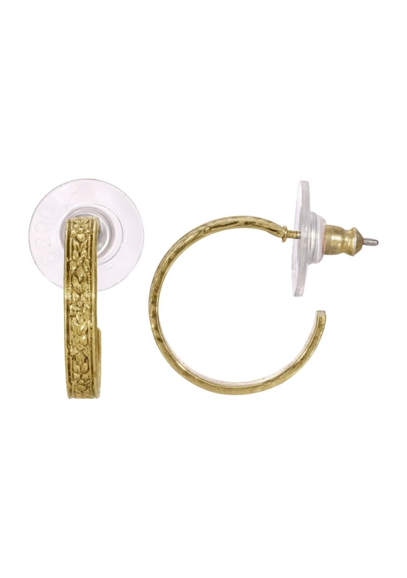 Gold-Tone Small Hoop Earrings