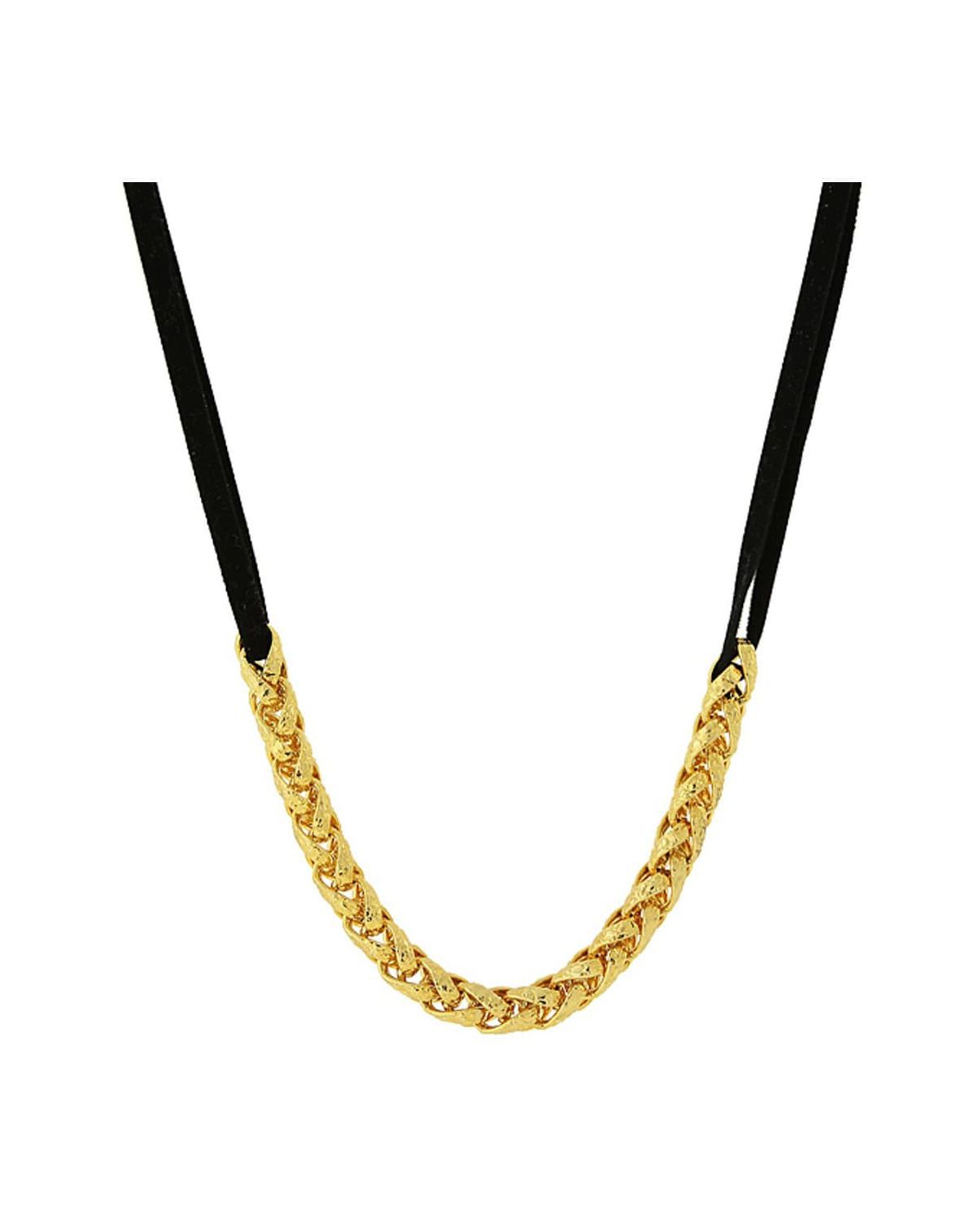14k Gold Dipped Chain Necklace 16in Adj.