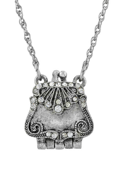 1928 Jewelry 18 Inch Silver Tone with Crystal