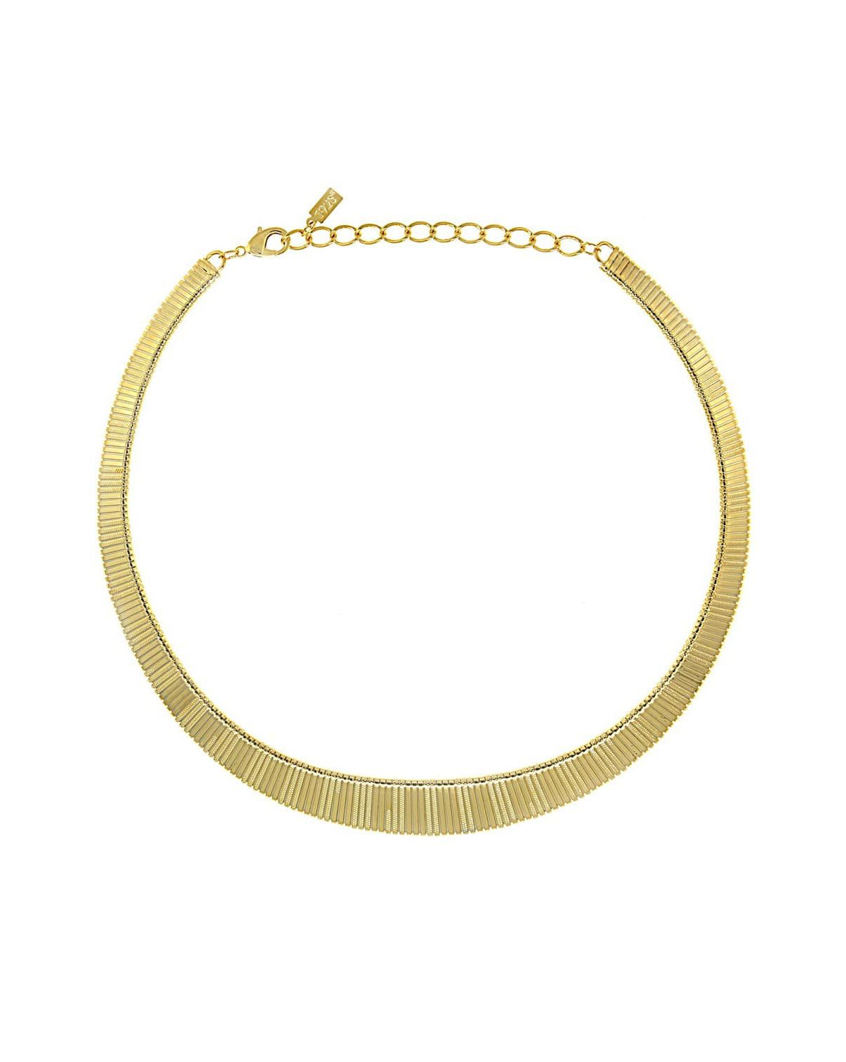 14k Gold Dipped Collar Necklace 18"Adj.