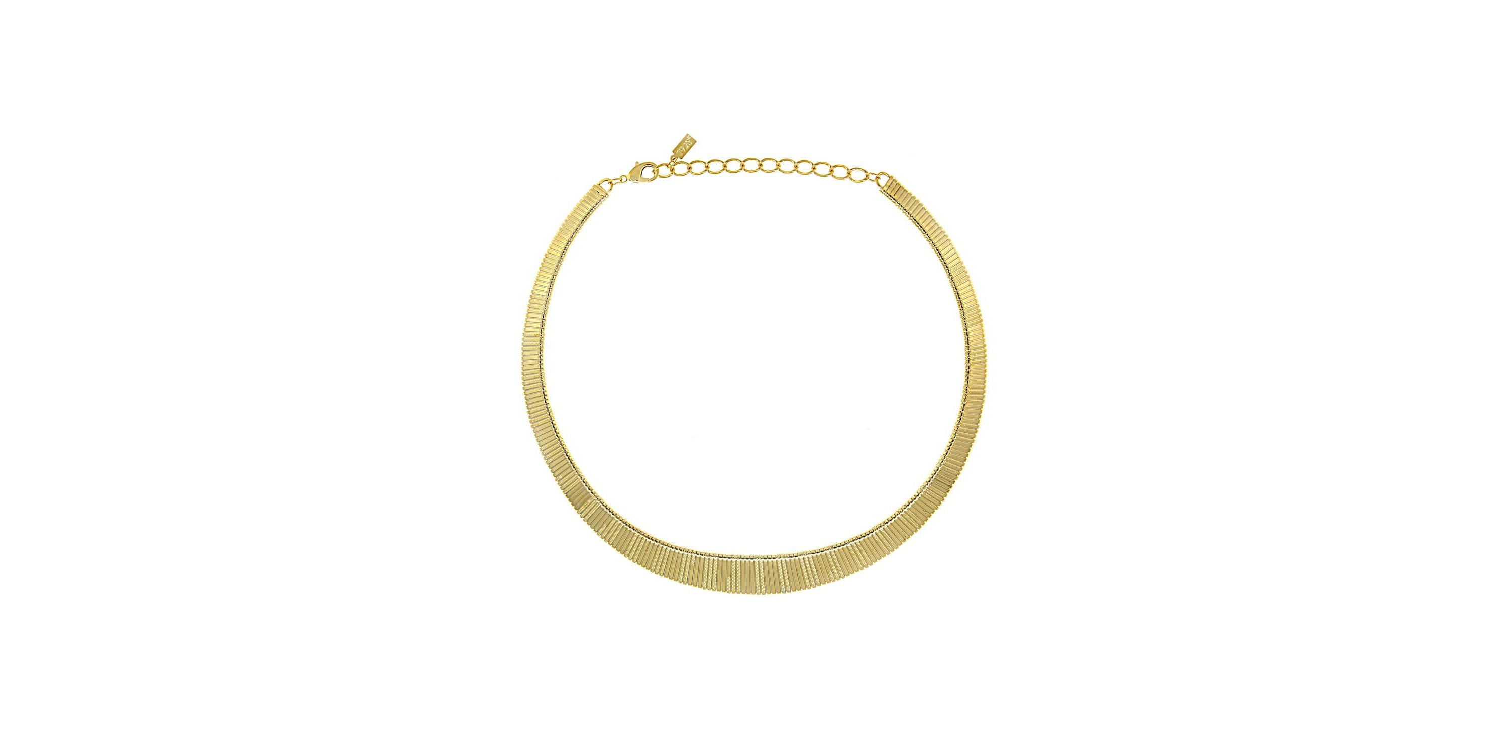 14k Gold Dipped Collar Necklace 18"Adj.