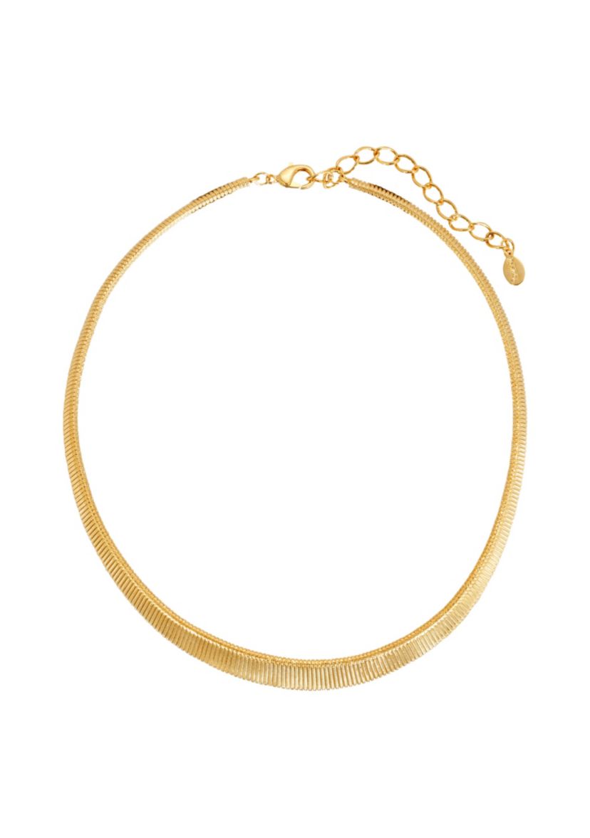 Gold-Tone Omega Collar Necklace 18"Adj.