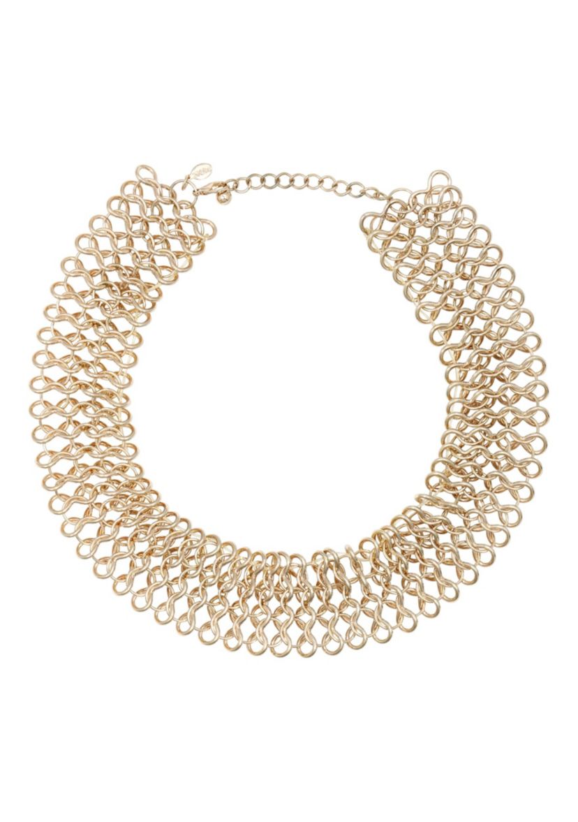 Gold-Tone Chain Collar Necklace 18"Adj.