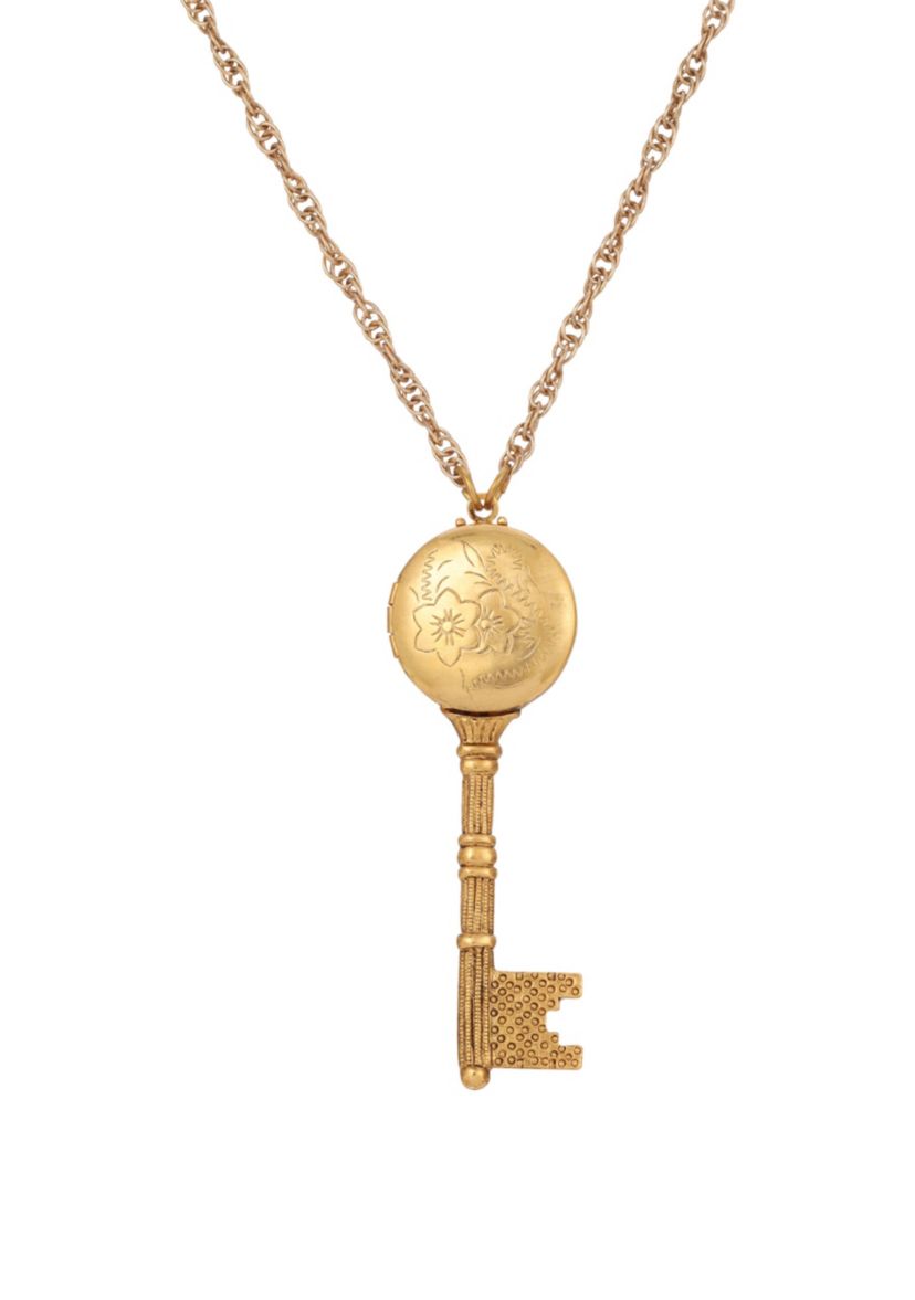 Key Locket Necklace 28"
