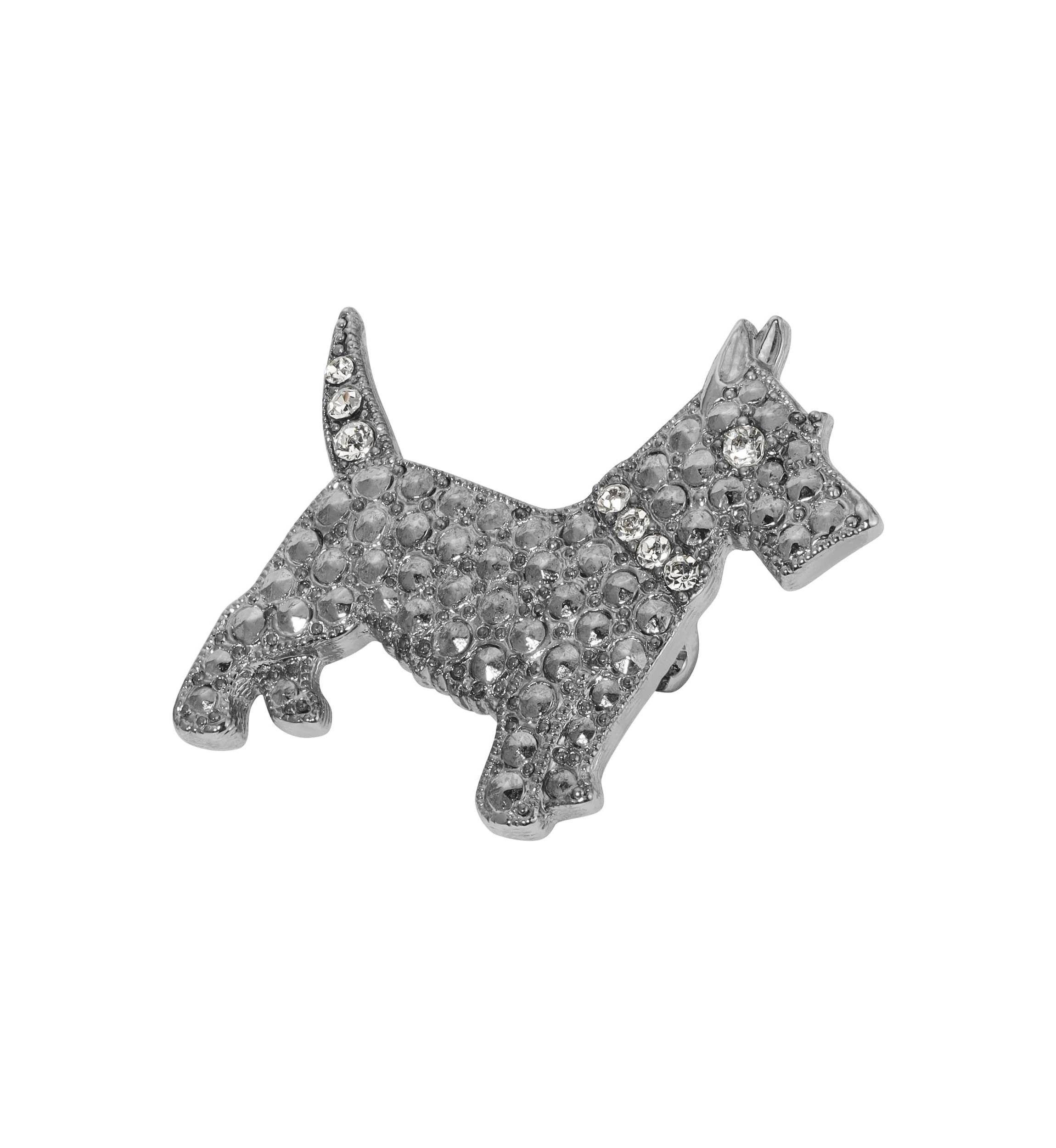 Crystal Scottish Terrier Pin