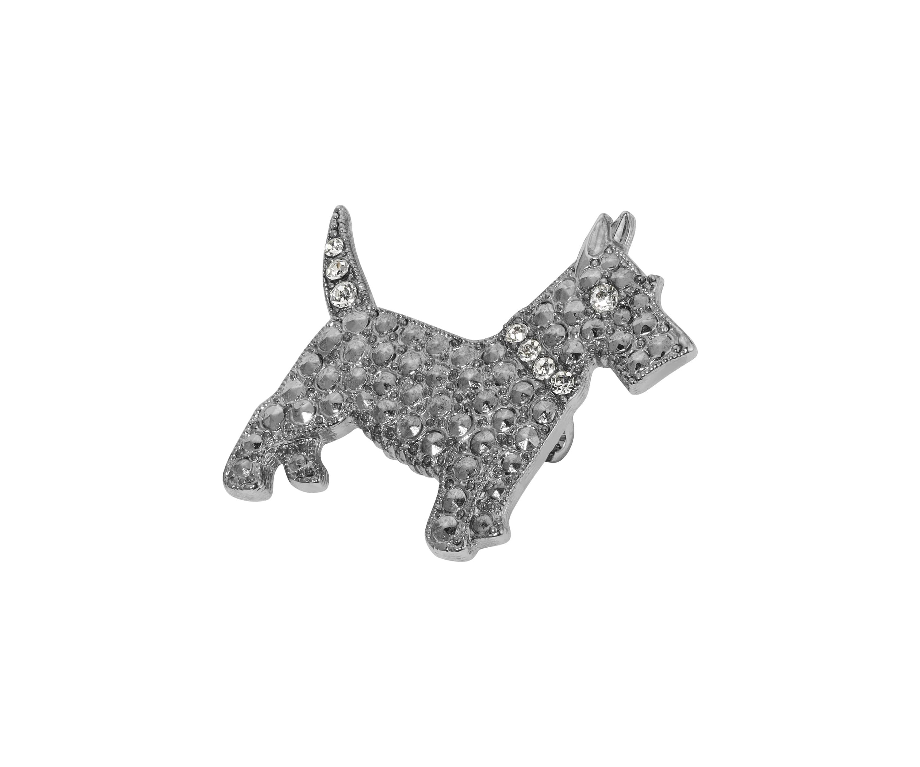 Crystal Scottish Terrier Pin