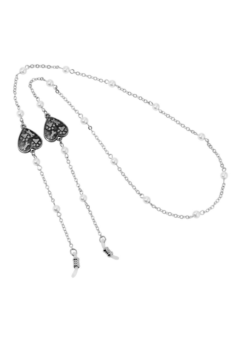 Faux Pearl Bead Chn Eyeglass Holder 27"