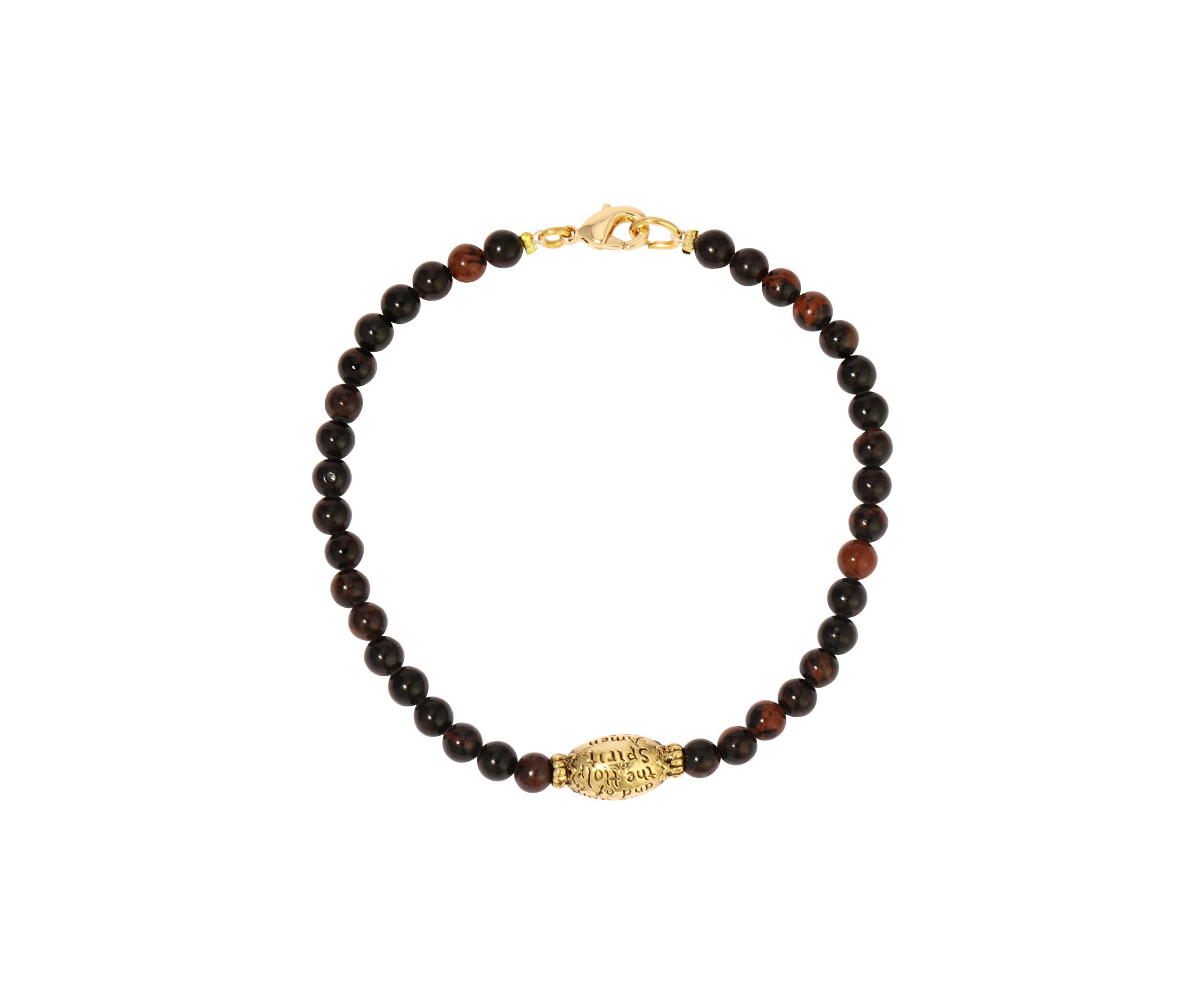 Gold Tone Semi Precious Bead Bracelet