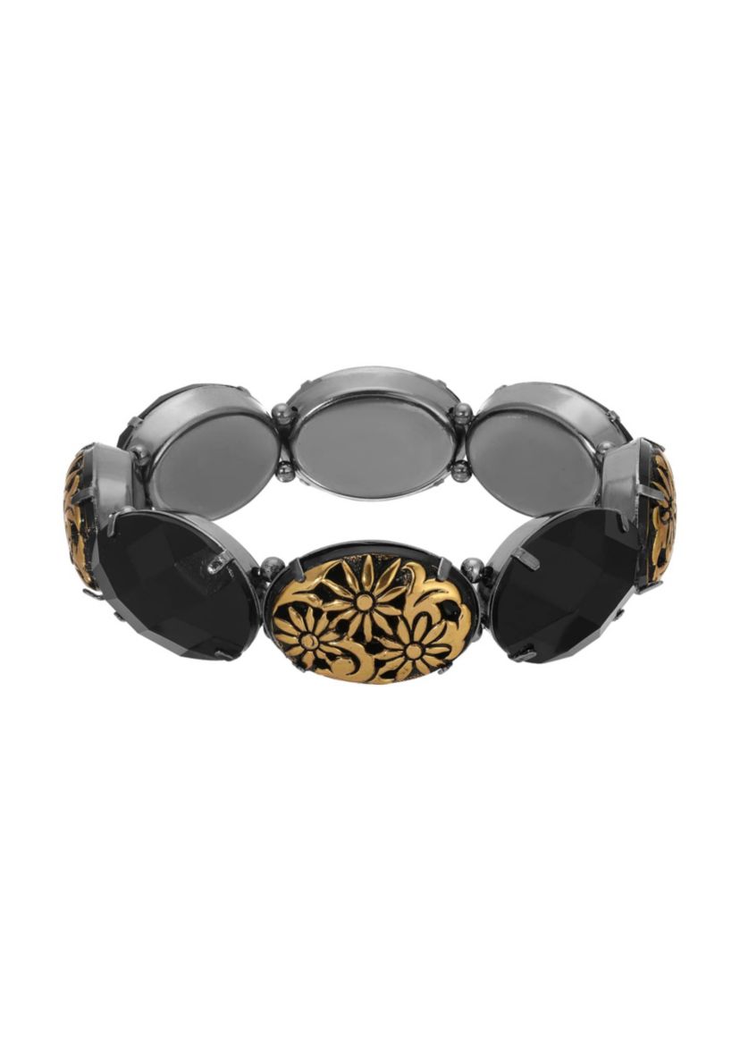Color Stone Stretch Bracelet