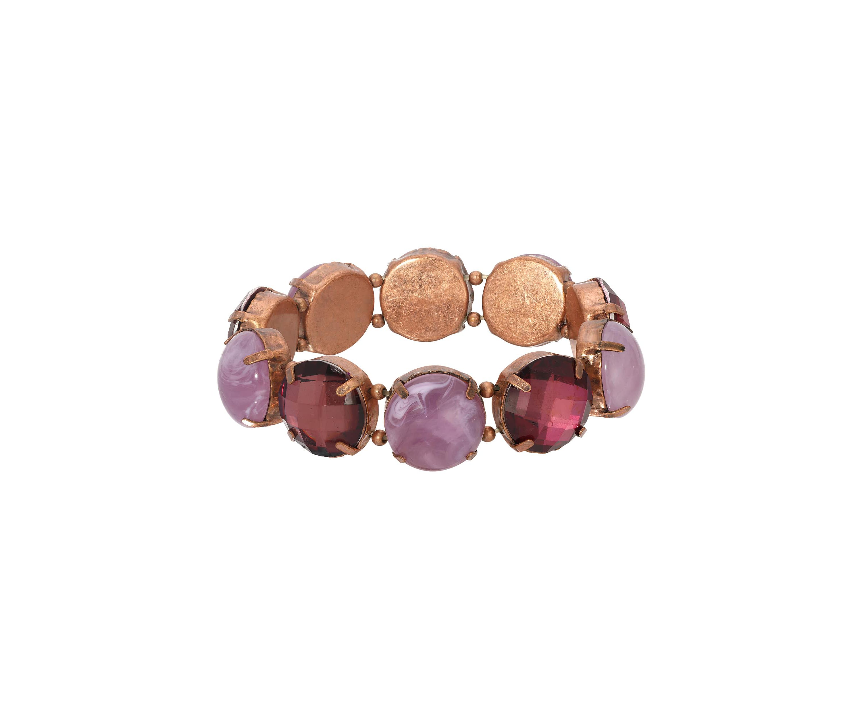 Color Stone Stretch Bracelet
