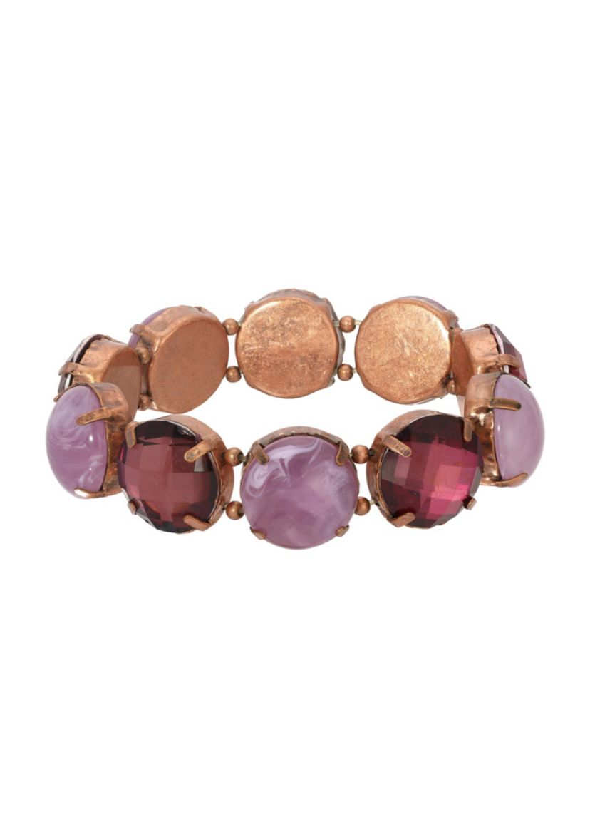 Color Stone Stretch Bracelet