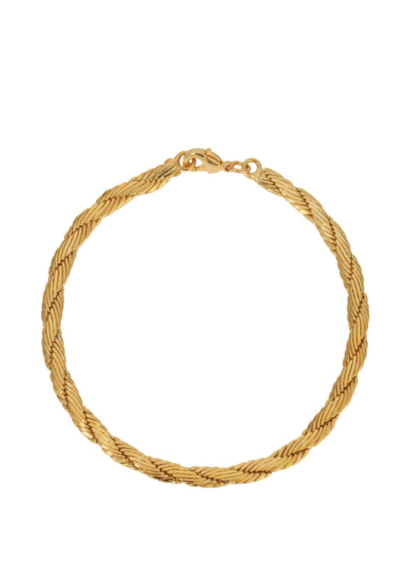 14k Gold Dipped Cobra Chain Bracelet