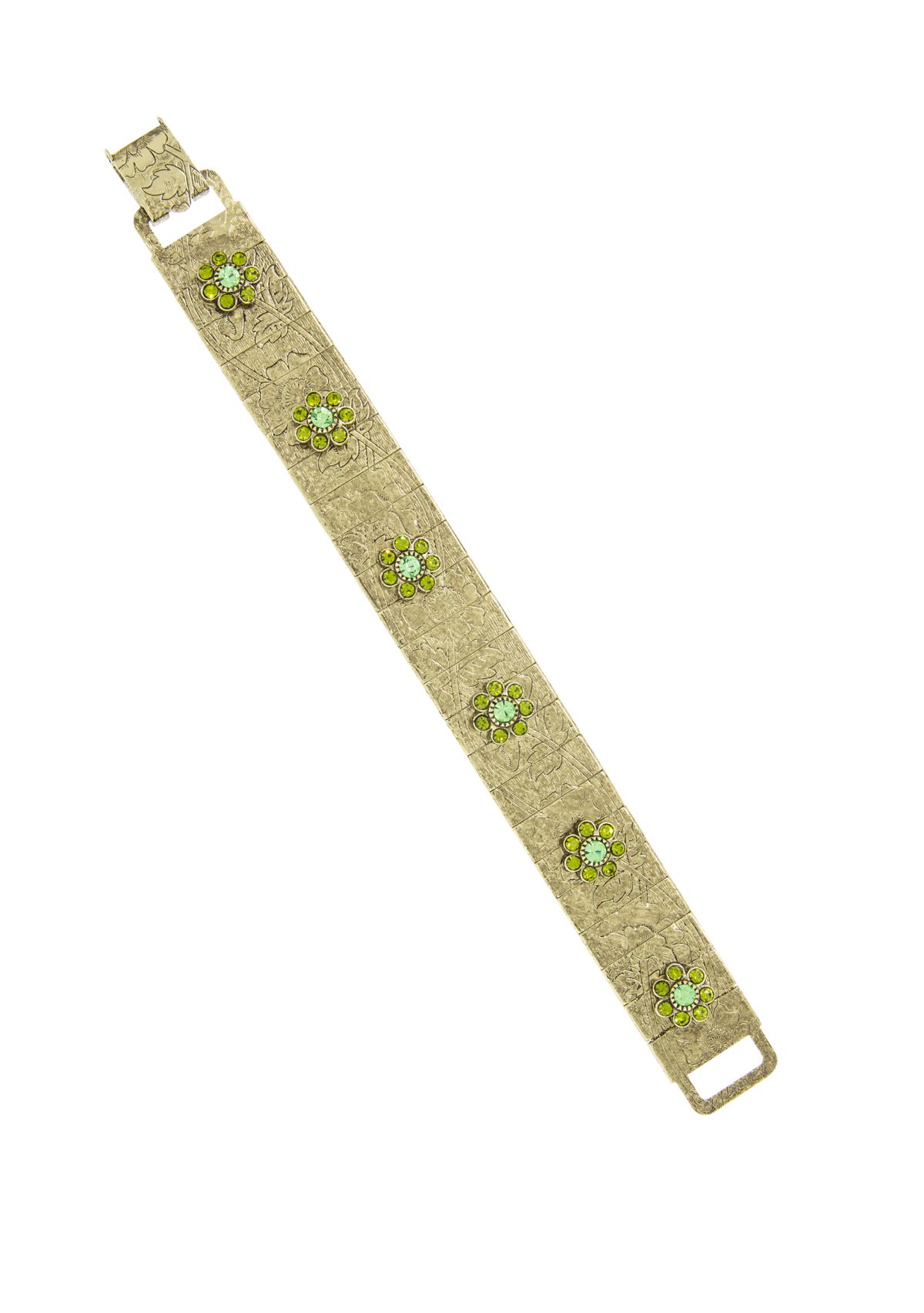 Brass Olivine Flower Bracelet