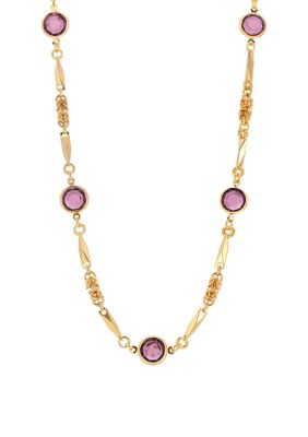 14k Gold Dipped Purple Chanel Necklace 