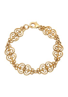 14k Gold Dipped Filigree Bracelet