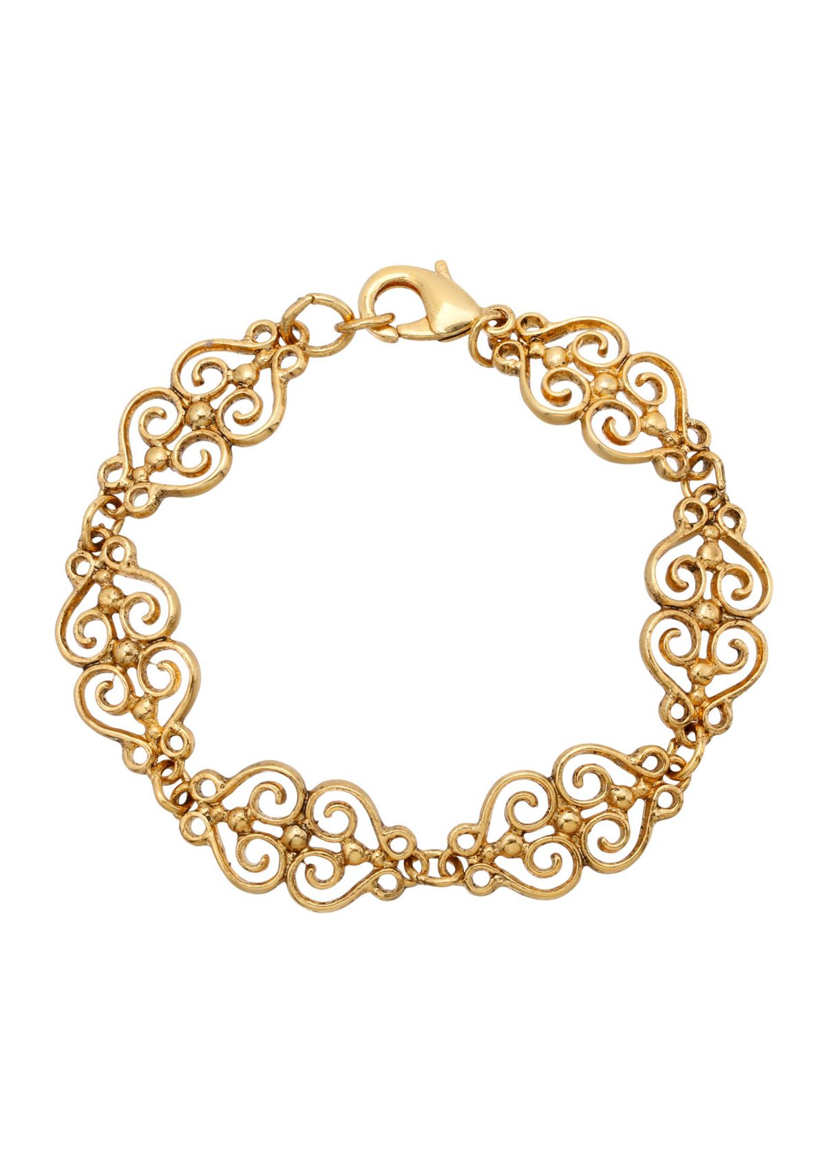 14k Gold Dipped Filigree Bracelet