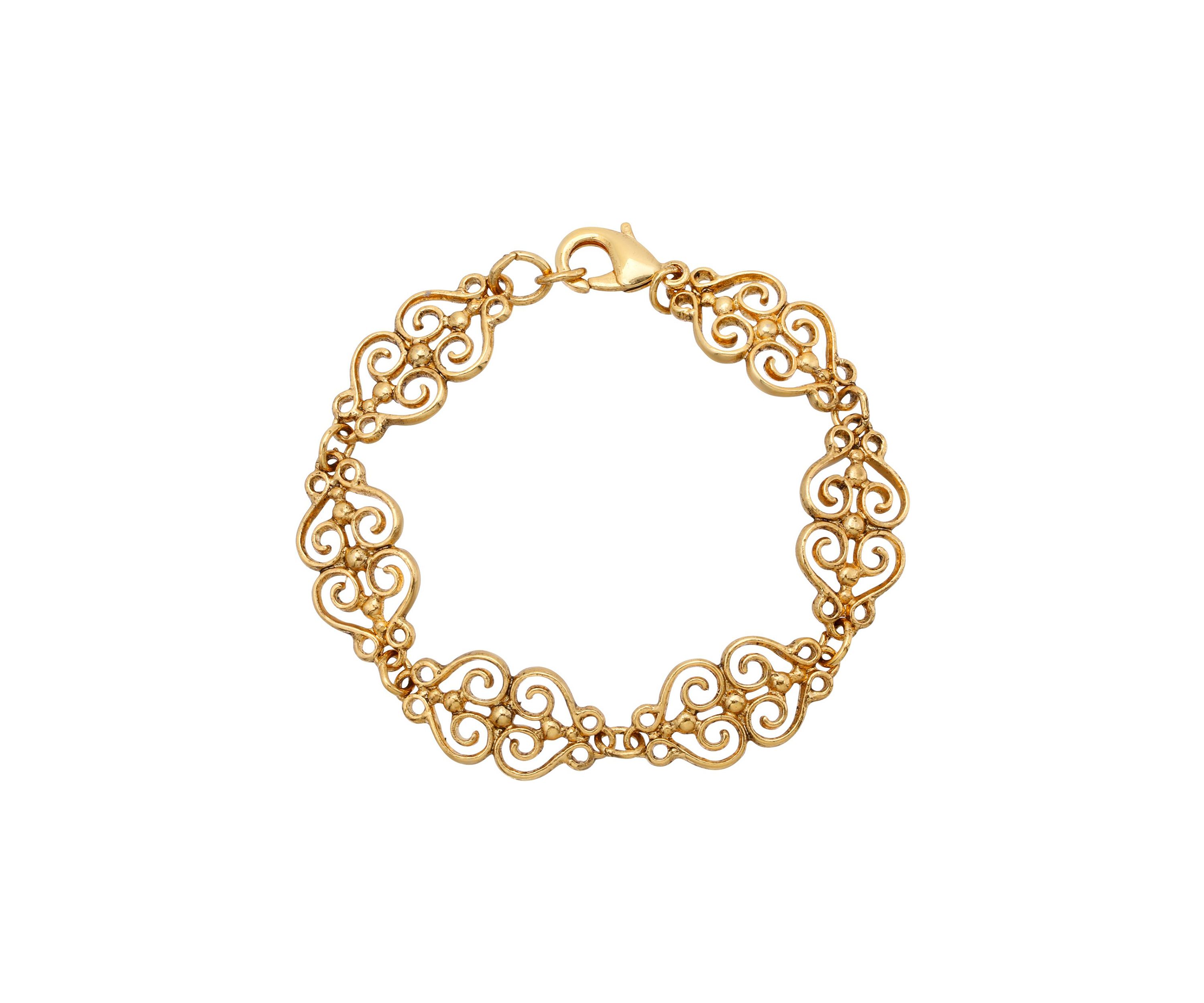 14k Gold Dipped Filigree Bracelet