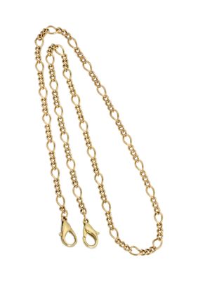 Gold Tone Figaro Chain Mask Holder