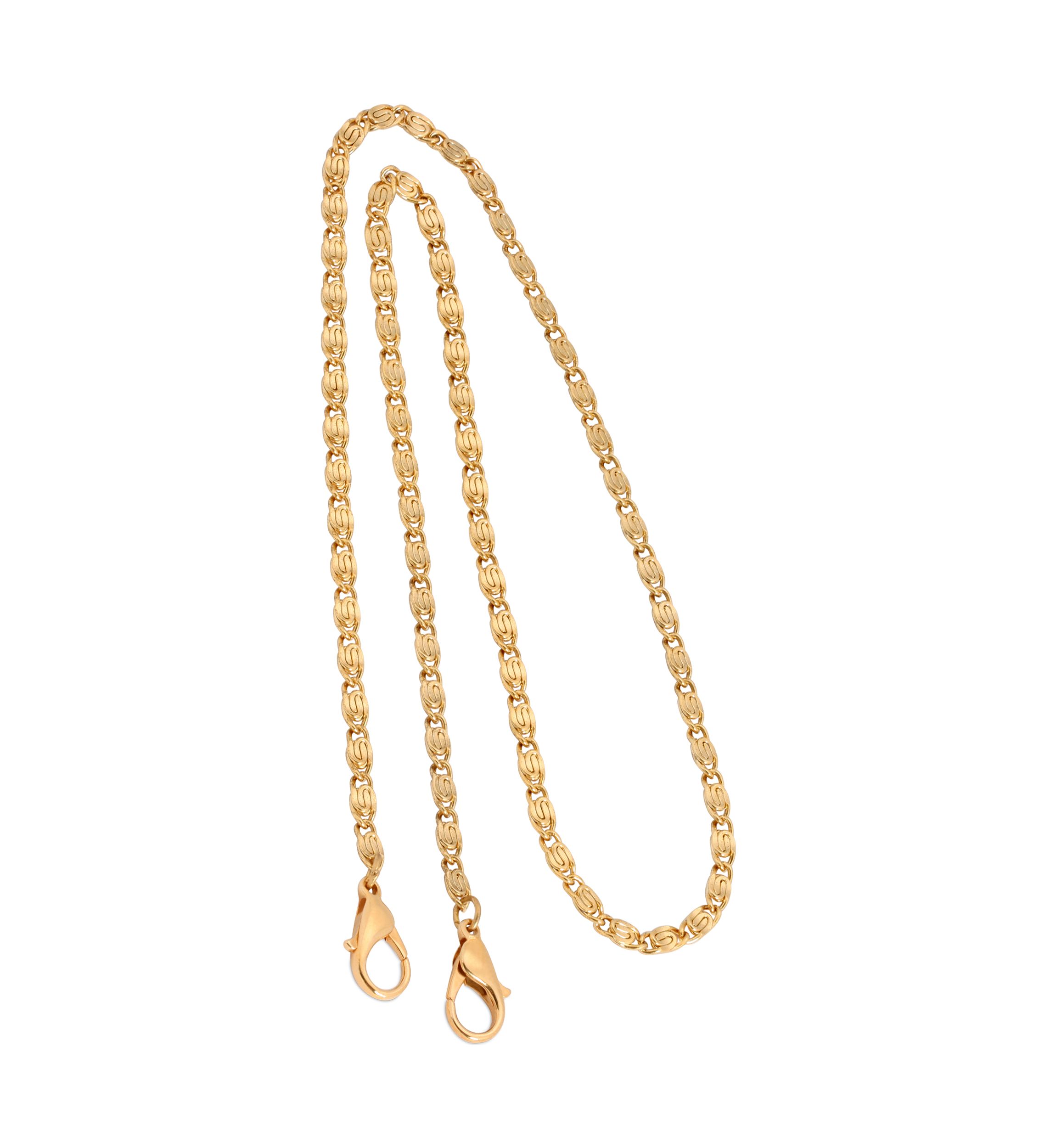 Gold Tone Link Chain Mask Holder