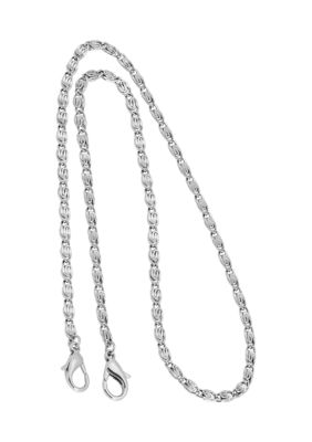 Silver Tone Link Chain Mask Holder