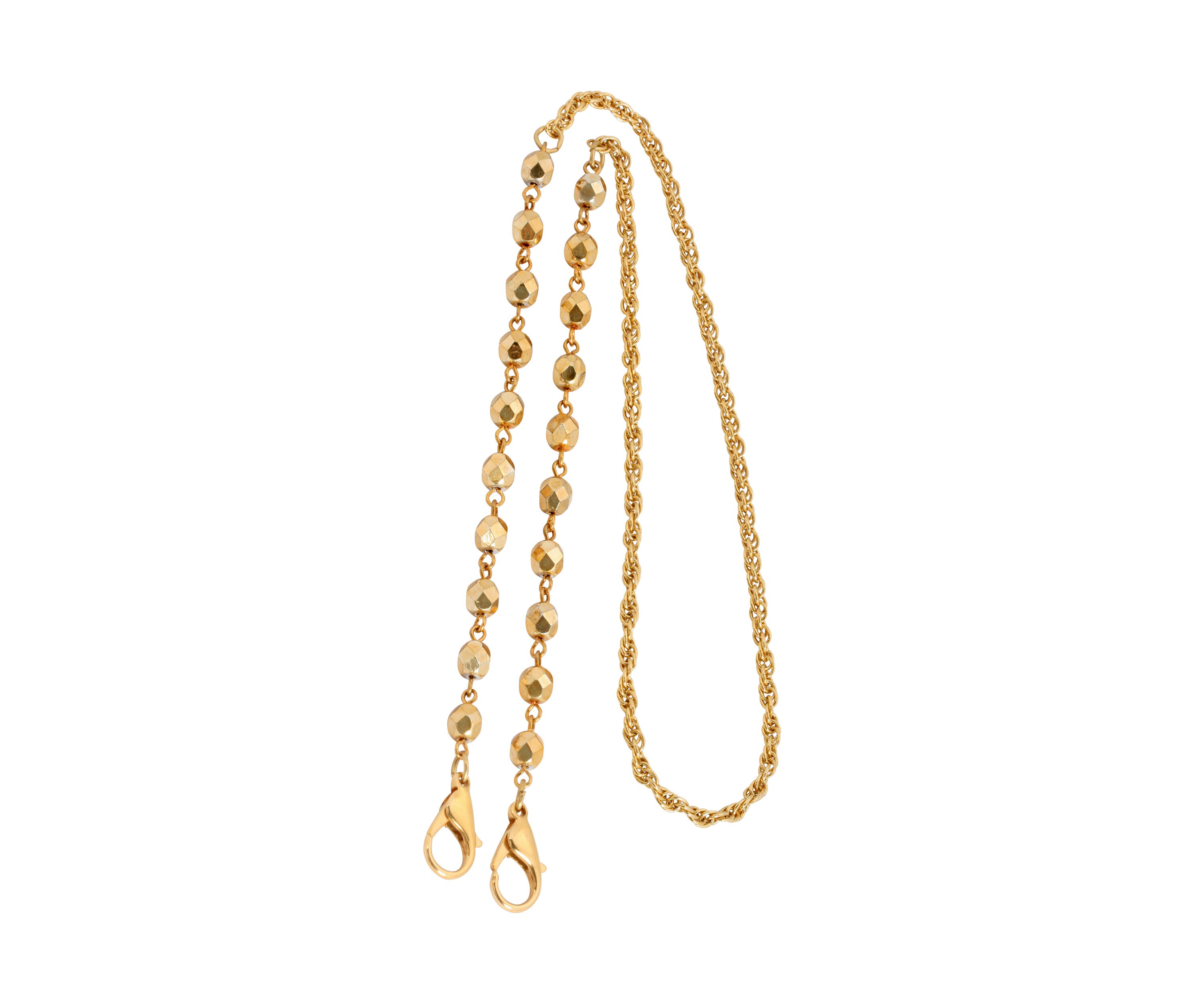 Gold Tone Gold Bead Mask Holder