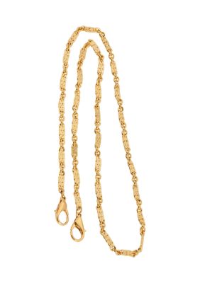 Gold Tone Long Link Chain Mask Holder