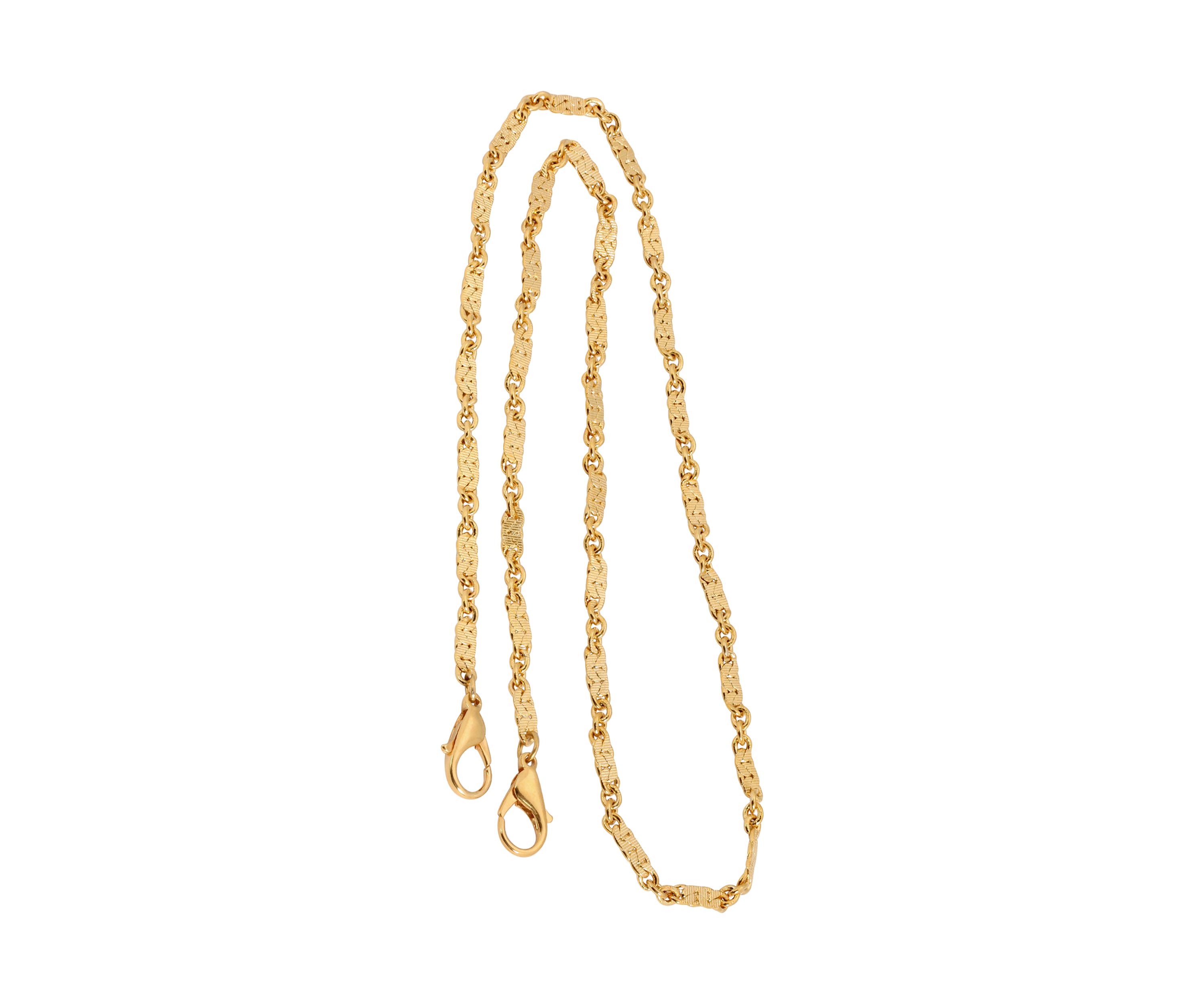 Gold Tone Long Link Chain Mask Holder