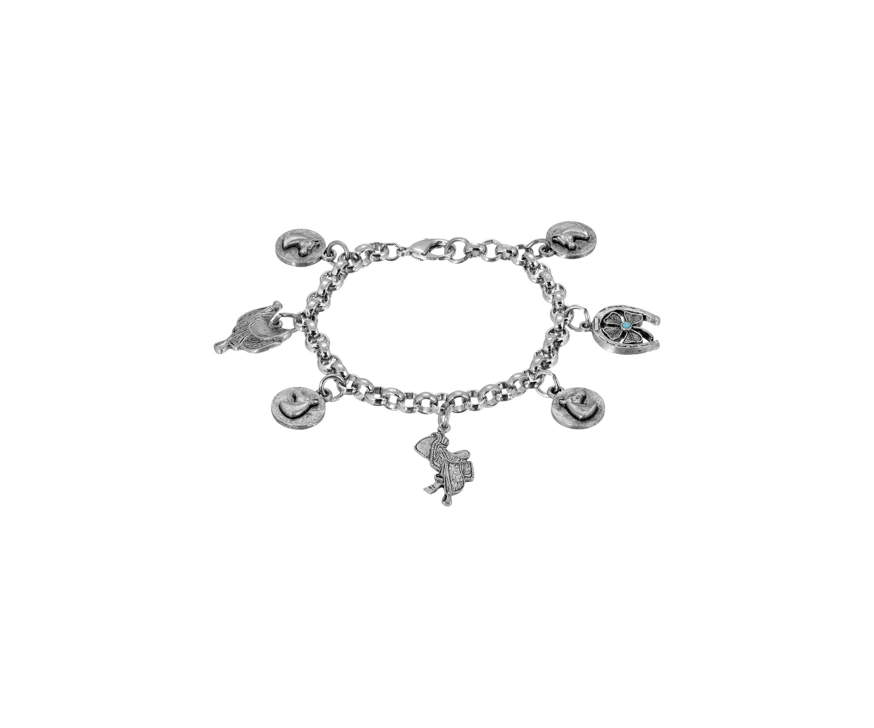 Peweter Charm Horse  Bracelet