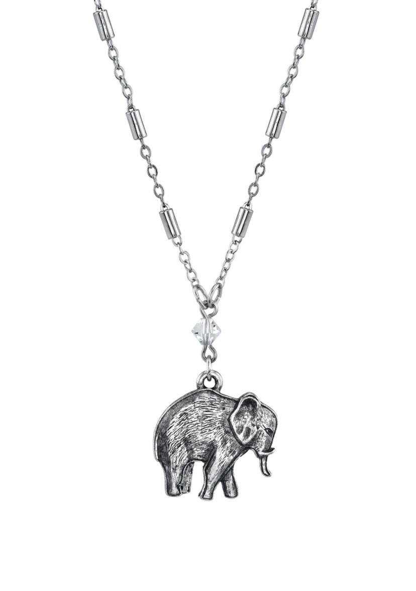 Pewter Elephant Necklace