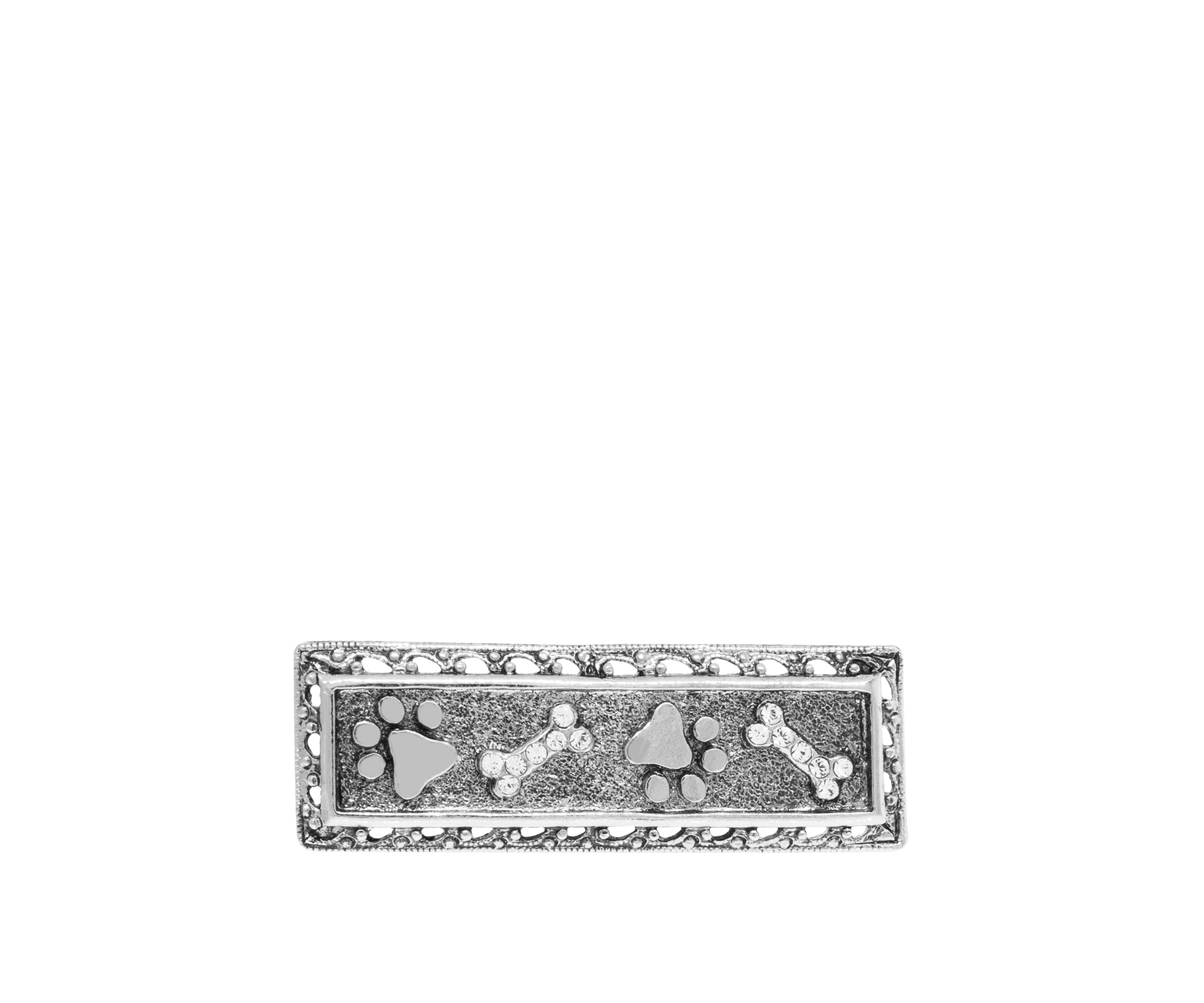 Pewter Paw and Bones Bar Pin