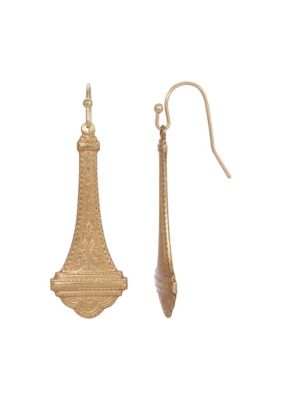 Gold Tone Drop Earrings