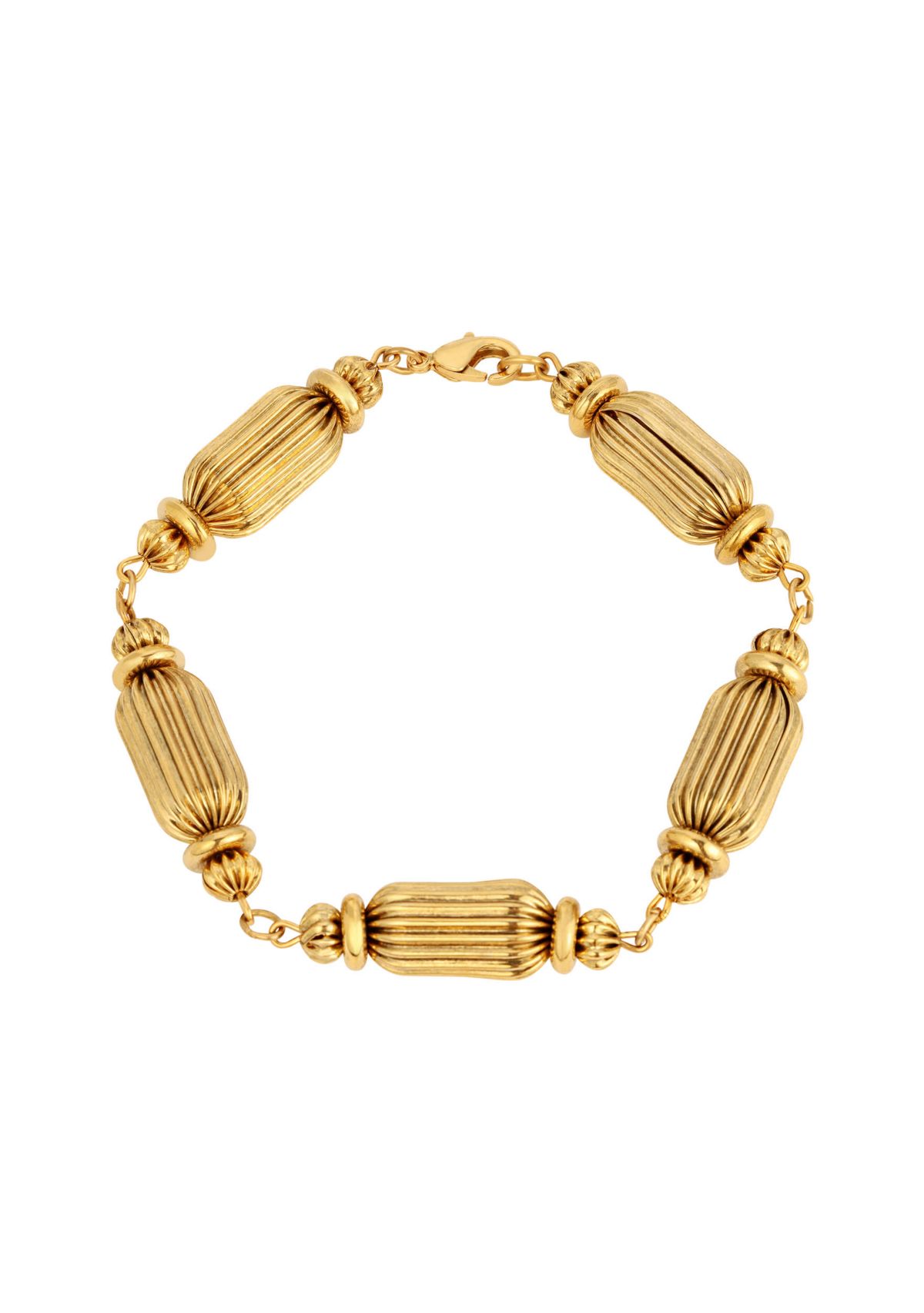 Gold Tone Rondell Shaped Bracelet