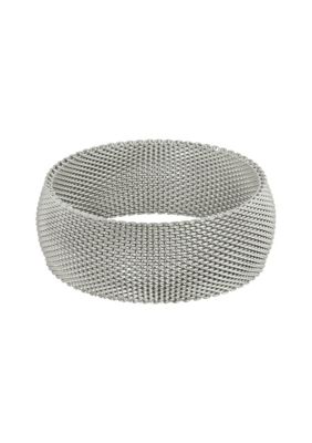 1928 Jewelry Silver Tone Wide Band Bracelet