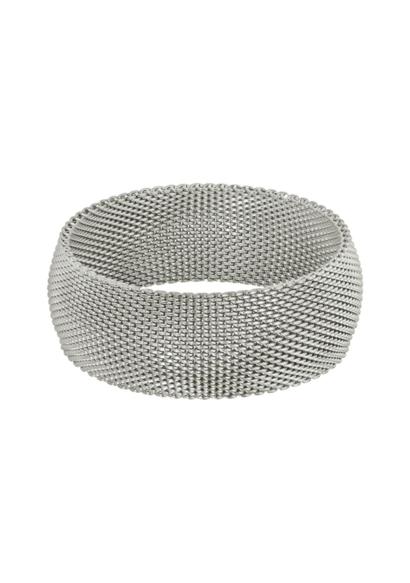Silver Tone Wide Band Bracelet