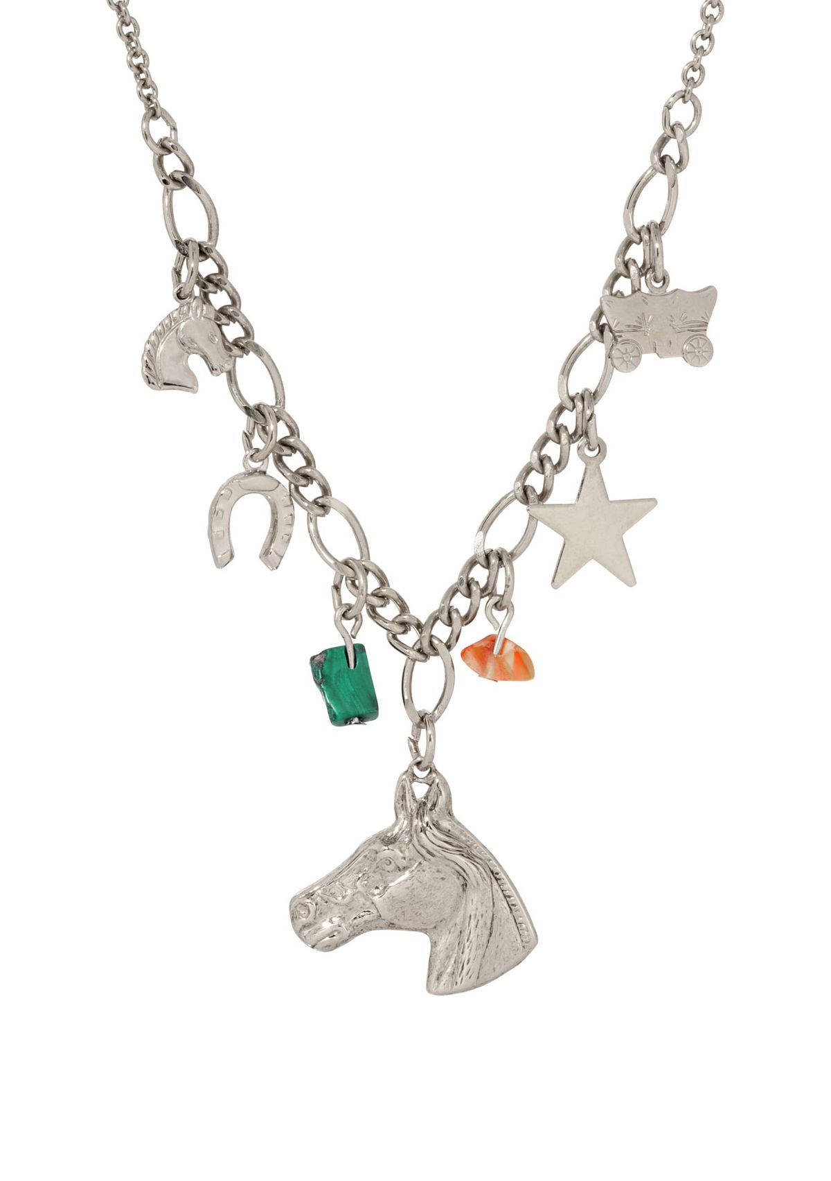 Horse Charm Collar Necklace 16" Adj.
