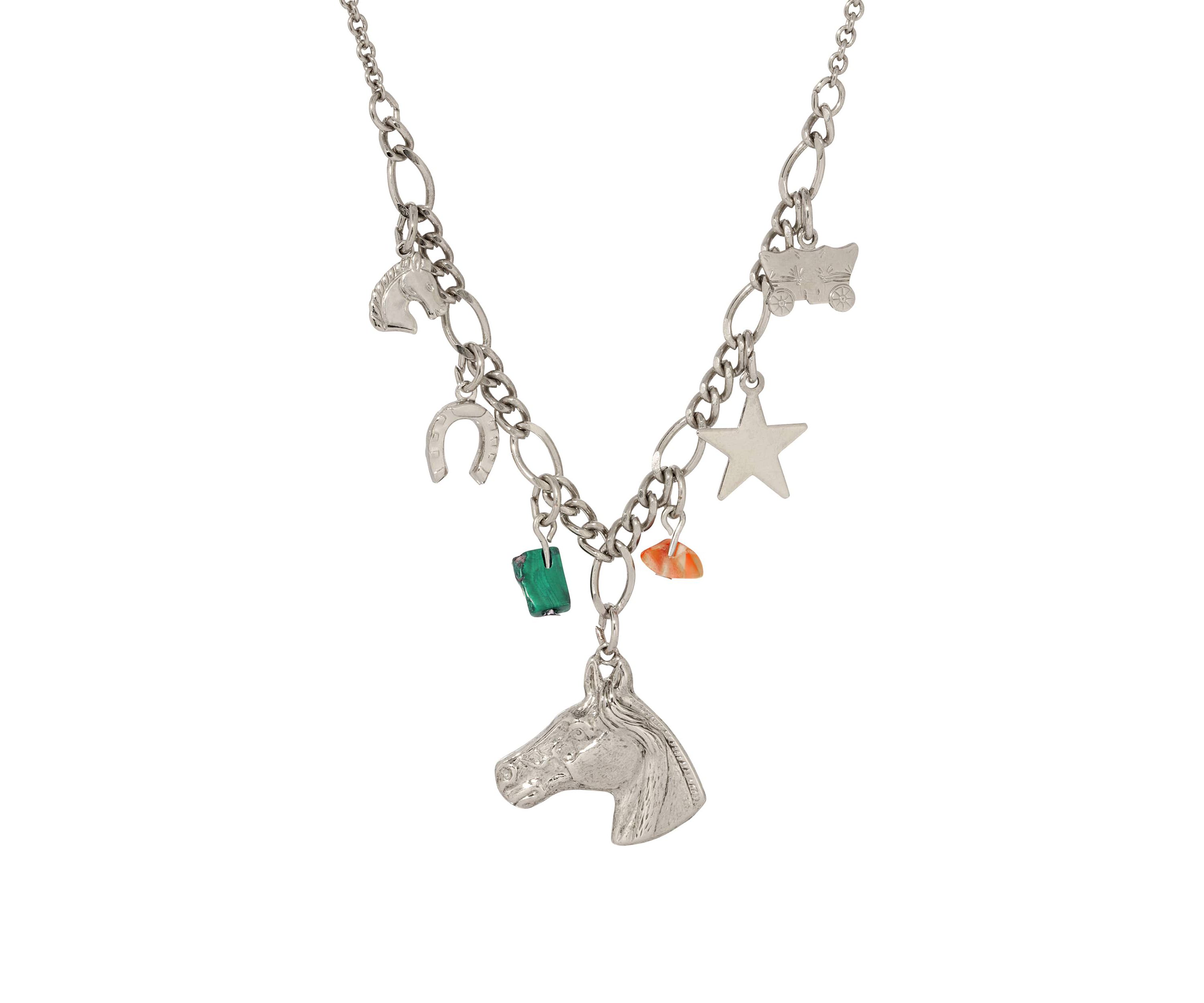 Horse Charm Collar Necklace 16" Adj.